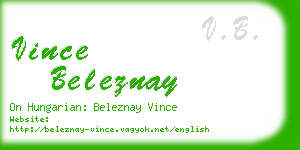 vince beleznay business card